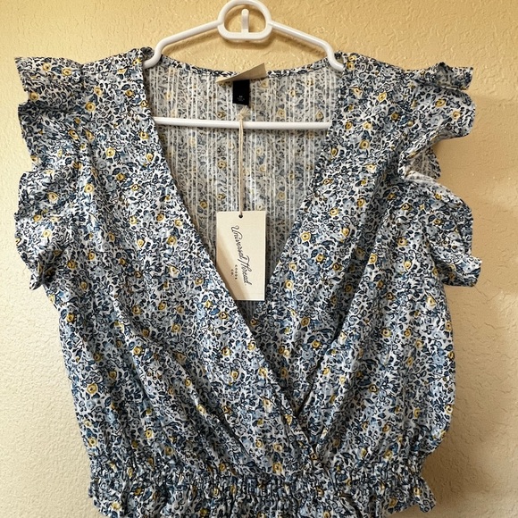 Universal Thread Blue Floral Two Piece Set - Top and Skirt - Picture 7 of 11